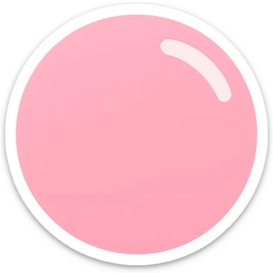 glossy pink circle, shiny effect, no text sticker
