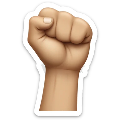 Turkish hand signal that conveys strong rejection, mockery, or disdain. This gesture involves making a fist, with the thumb placed between the index and middle fingers. sticker