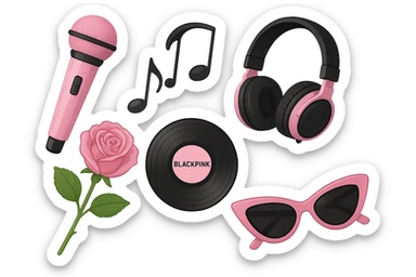 blackpink objects, remove background sticker