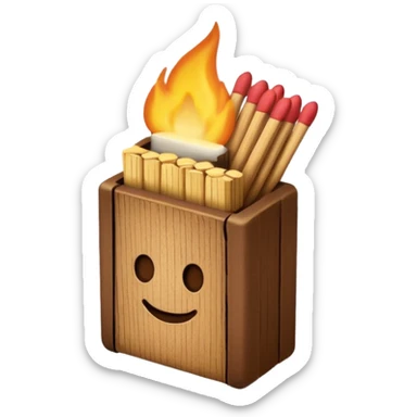 matches in matchbox sticker