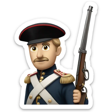 British soldier in full view of the Crimean War sticker