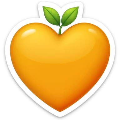 Hazme un corazón amarillo naranja sticker