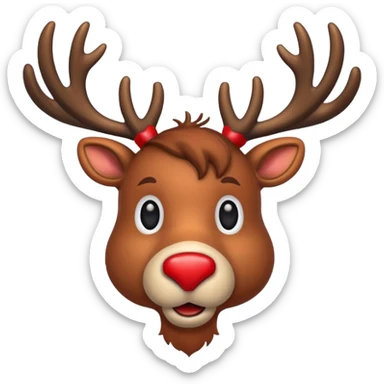 Christmas reindeer sticker