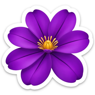 purple flower sticker