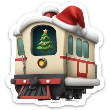 Singular Christmas themed train sticker
