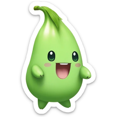 Cute chikorita sticker