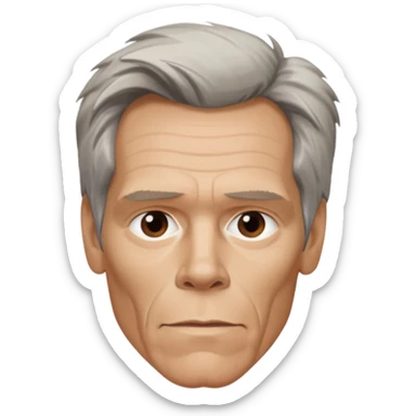 KEVIN BACON OLDER FACE RUGGED JAW LINE  sticker