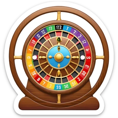 roulette wheel rainbow 1 to 7 sticker