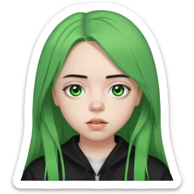 Billie Eilish face only sticker