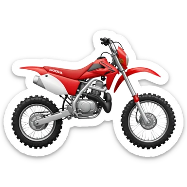 Red Honda dirt bike sticker