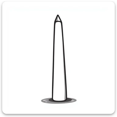 The Obelisk of Buenos Aires, a tall white stone monument with a pointed top, standing alone, iconic landmark of Argentina sticker