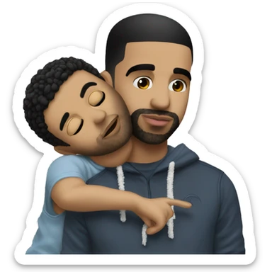 drake kissing drake kissing drake kissing drake sticker