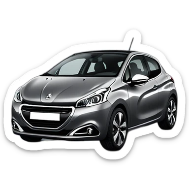 Grey peugeot 208 sticker