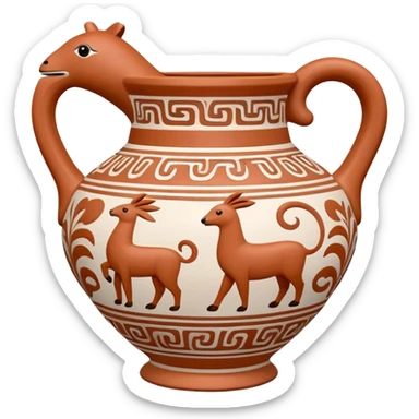 Chimu ceramic vessel with animal motifs sticker