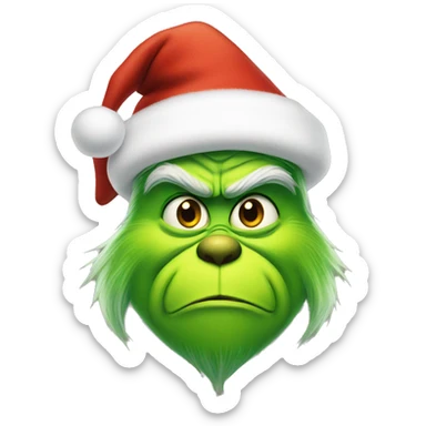 Grinch Santa  sticker