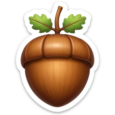 acorn emoji without human face sticker