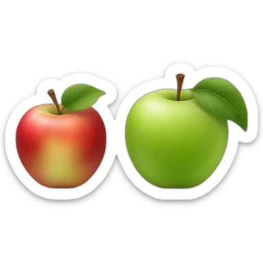 two apples sticker