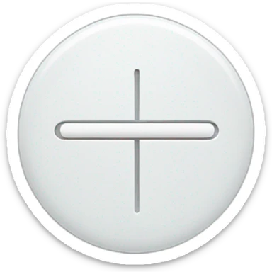 white circle pill with horizontal line down the middle  sticker