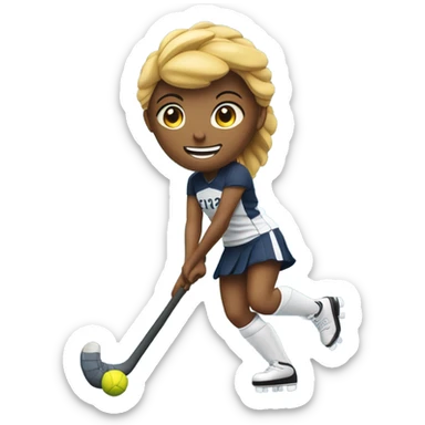 field hockey player  sticker