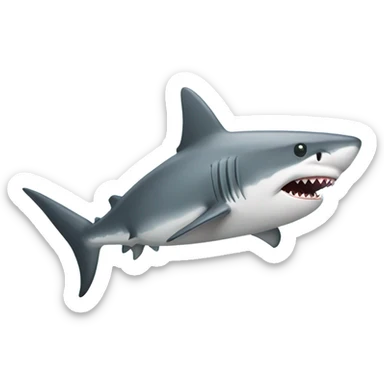 Shark with gun sticker