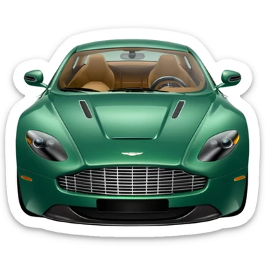 green aston martin doors open sticker