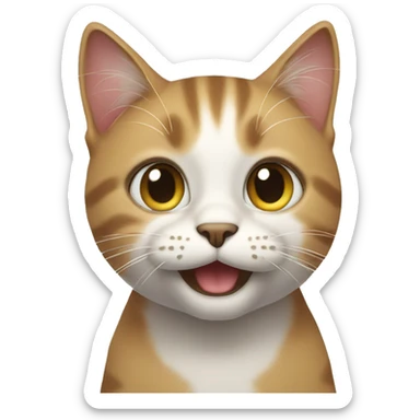 Cat presenting smile sticker