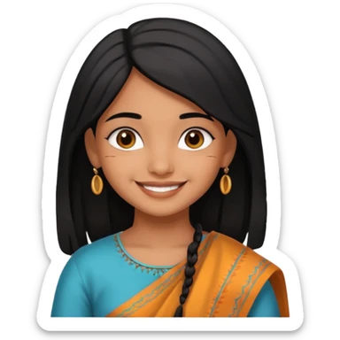 Cute girl Indian  sticker