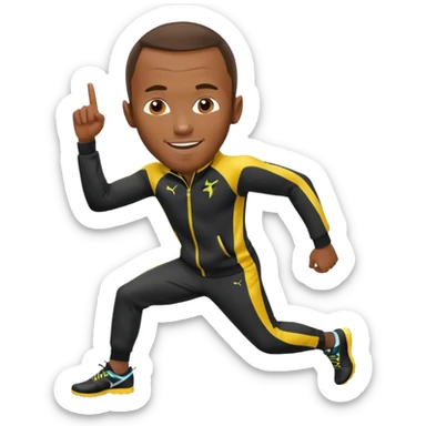 usain bolt with a 9.58 behind him sticker