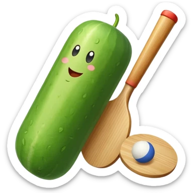🥒+🏓 sticker