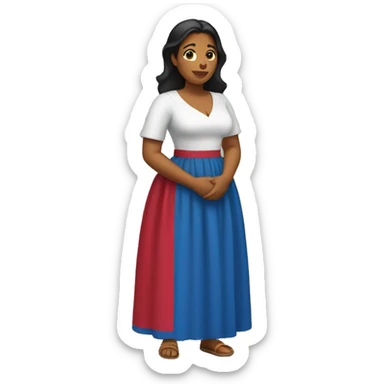 Standing dominican woman  sticker