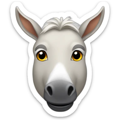 putin with donkey ears and pelican nose sticker