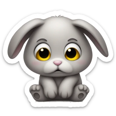 sad bunny sticker