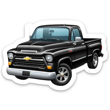 Black chevy truck sticker