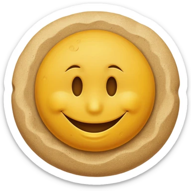 A smiley face getting sendy sticker