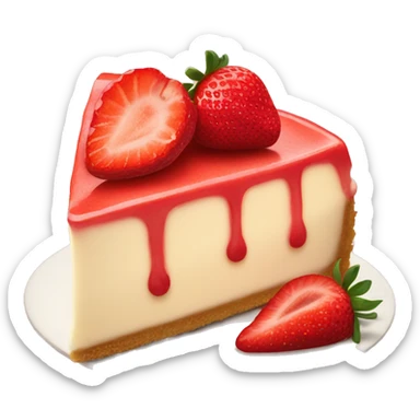 A strawberry cheesecake sticker