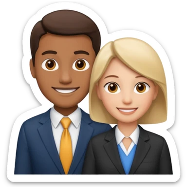 a pair of working parents sticker