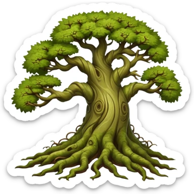 create a dnd style ancient_tree.png using 48x48 pixels size sticker