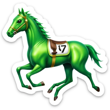 horse racing alien sticker