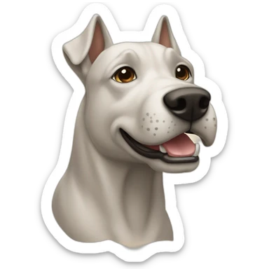 Un chien qui fait du cheval sticker