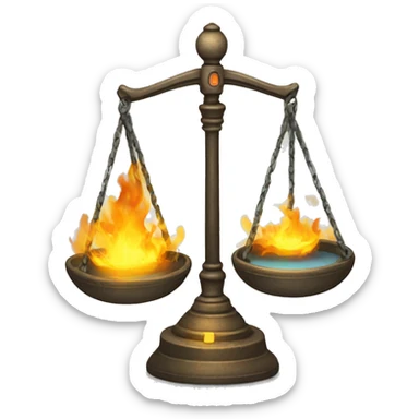 scales with a torch sticker