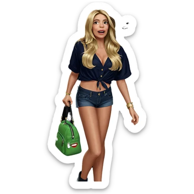 blonde girl and boy duo sticker