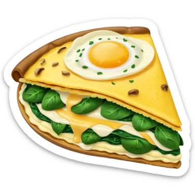 Egg Omelet with Spinach and Mushrooms sticker
