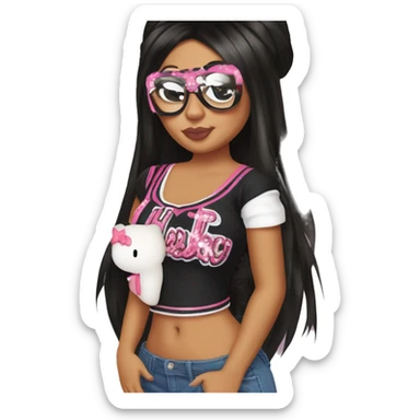 Jersey shore Snooki hello kitty sticker