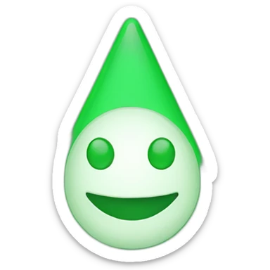 triangle green with smile sticker