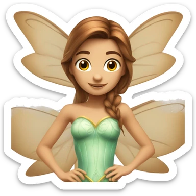 brown hair winx fairy sticker