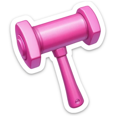 Pink big party hammer sticker