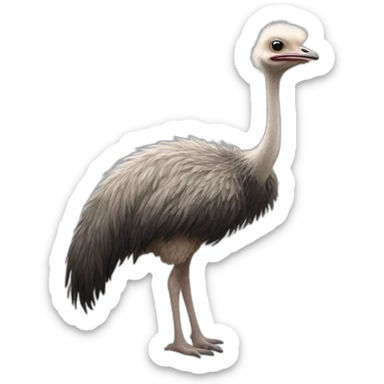 Full body Ostrich sticker