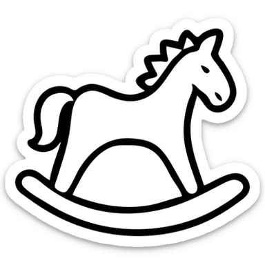 rocking horse toy sticker