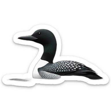 loon sitting on the water sticker