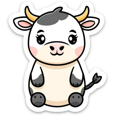 cow and seal  sticker